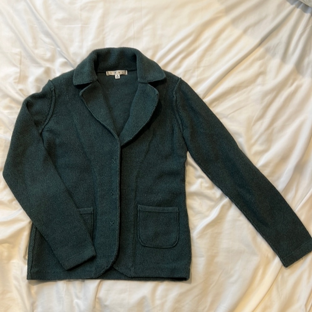 CAbi - Women’s Small - Dark green Sweater Jacket